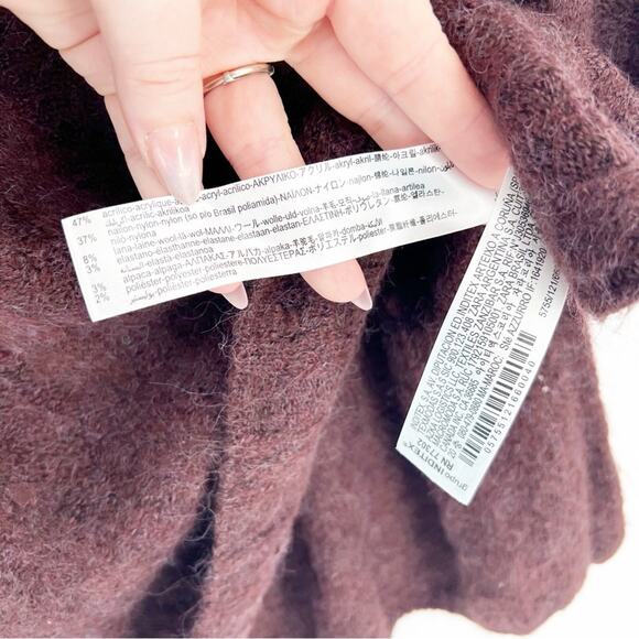 NWT ZARA Asymmetrical Wool Blend Sweater L - Picture 7 of 7